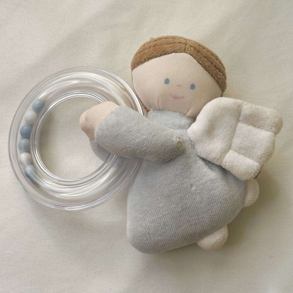 Gund Baby Angel Ring A Ding Rattle Soft Plush Vintage